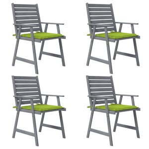 Sedie Pranzo per Esterni con Cuscini 4 pz Legno Massello Acacia 3078415