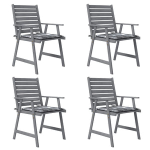 Sedie Pranzo per Esterni con Cuscini 4 pz Legno Massello Acacia cod mxl 24219