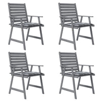 Sedie Pranzo per Esterni con Cuscini 4 pz Legno Massello Acacia 3078418