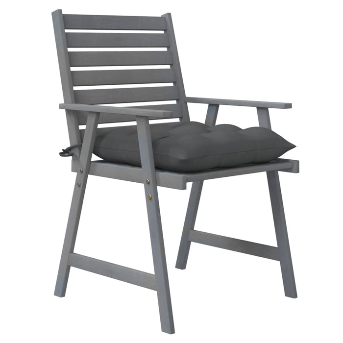 Sedie Pranzo per Esterni con Cuscini 4 pz Legno Massello Acacia 3078419