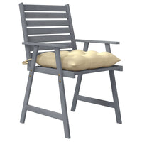 Sedie Pranzo per Esterni con Cuscini 4 pz Legno Massello Acacia 3078421