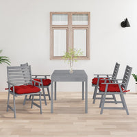 Sedie Pranzo per Esterni con Cuscini 4 pz Legno Massello Acacia 3078425
