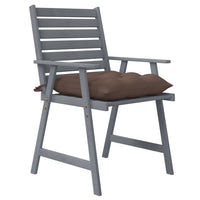 Sedie Pranzo per Esterni con Cuscini 4 pz Legno Massello Acacia 3078427