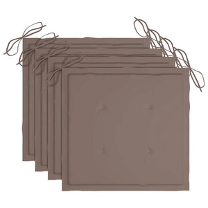 Sedie da Giardino con Cuscini 4 pz in Legno Massello di Acacia cod mxl 72247