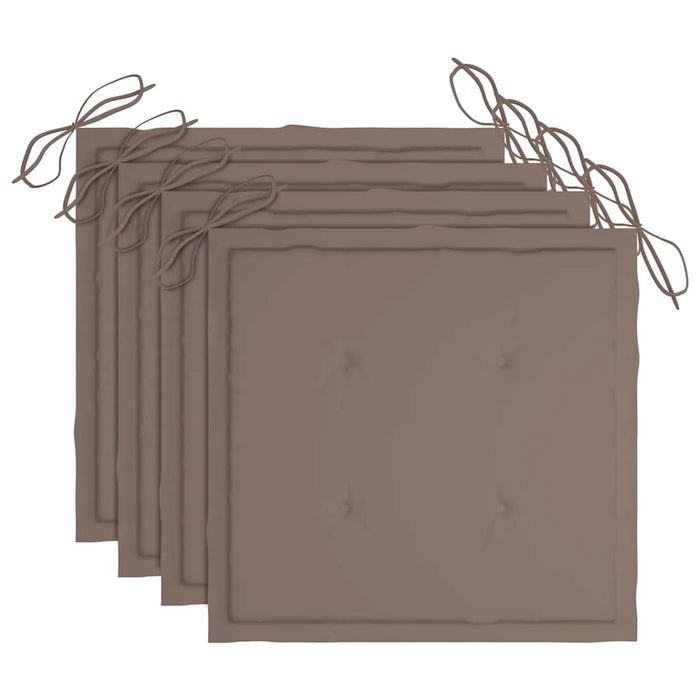 Sedie da Giardino con Cuscini 4 pz in Legno Massello di Acacia cod mxl 72247