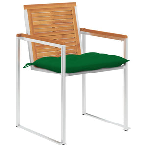 Sedie da Giardino con Cuscini 4 pz in Legno Massello di Acacia 3078490