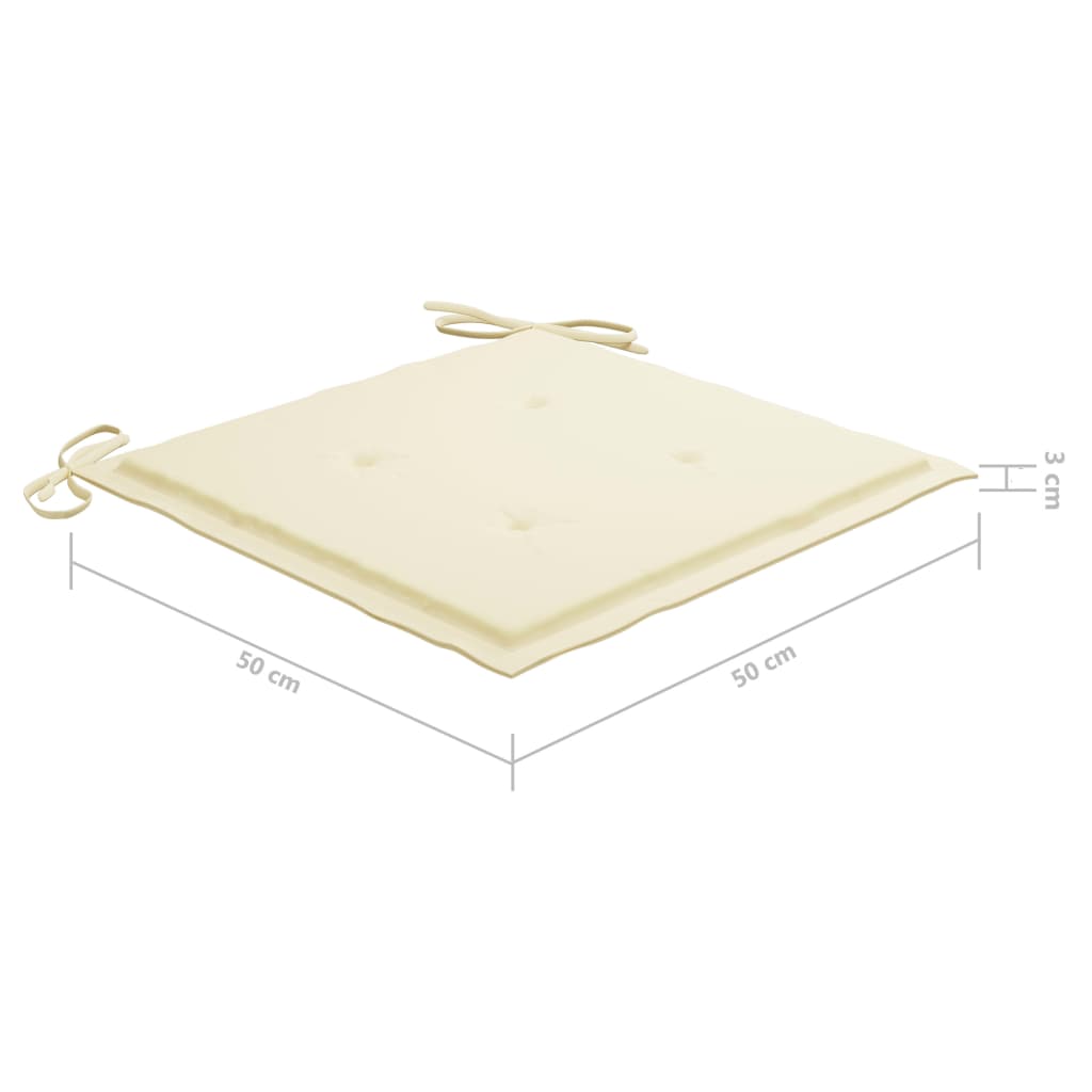 Sedie da Giardino con Cuscini 6 pz in Legno Massello di Acacia 3078499