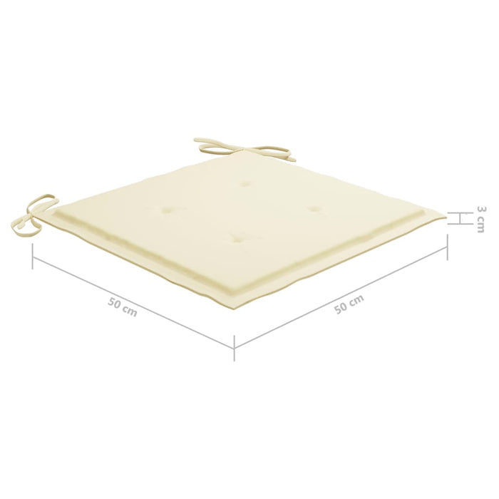 Sedie da Giardino con Cuscini 6 pz in Legno Massello di Acacia 3078499