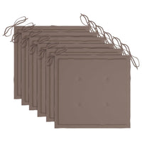 Sedie da Giardino con Cuscini 6 pz in Legno Massello di Acacia 3078505