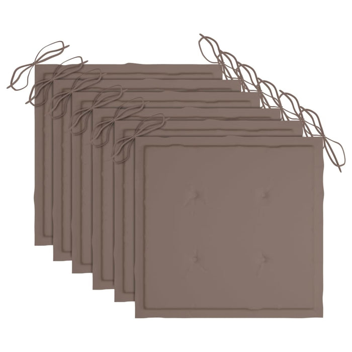 Sedie da Giardino con Cuscini 6 pz in Legno Massello di Acacia cod mxl 76298