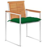 Sedie da Giardino con Cuscini 6 pz in Legno Massello di Acacia 3078517