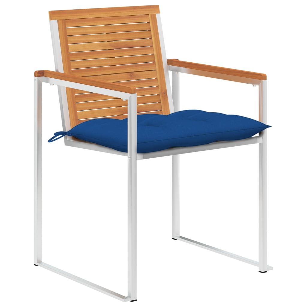 Sedie da Giardino con Cuscini 6 pz in Legno Massello di Acacia cod mxl 76303