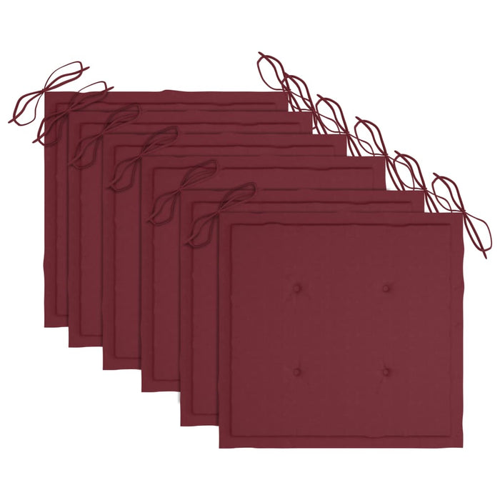 Sedie da Giardino con Cuscini 6 pz in Legno Massello di Teak cod mxl 72275