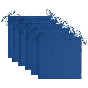 Sedie da Giardino con Cuscini 6 pz in Legno Massello di Teak 3078591