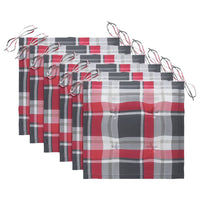 Sedie da Giardino con Cuscini 6 pz in Legno Massello di Teak