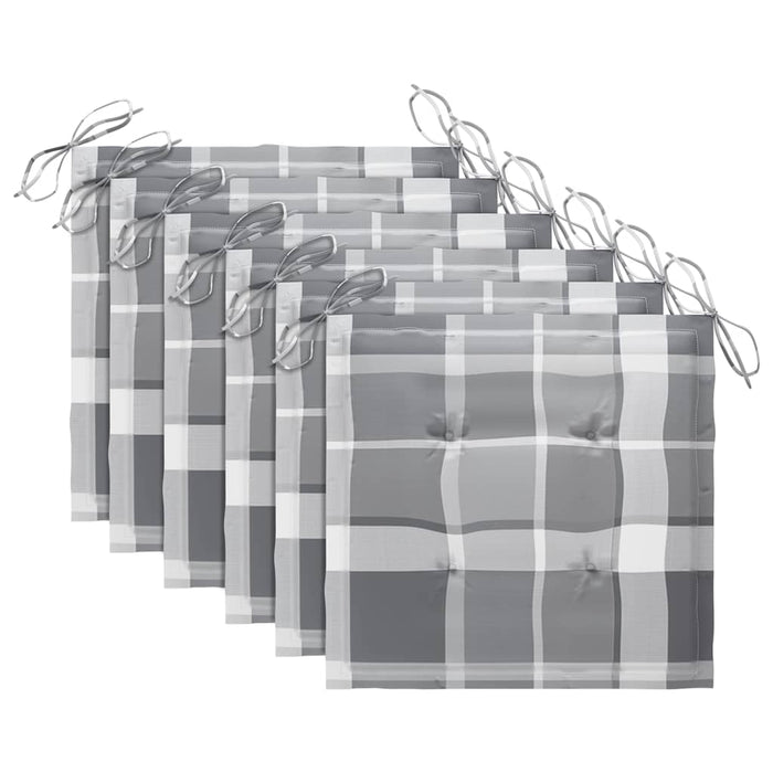 Sedie da Giardino con Cuscini 6 pz in Legno Massello di Teak 3078595