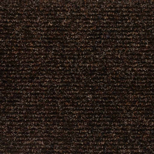 Tappetini per scale autoadesivi 15 pz 76x20 cm marrone rettangolari 326930