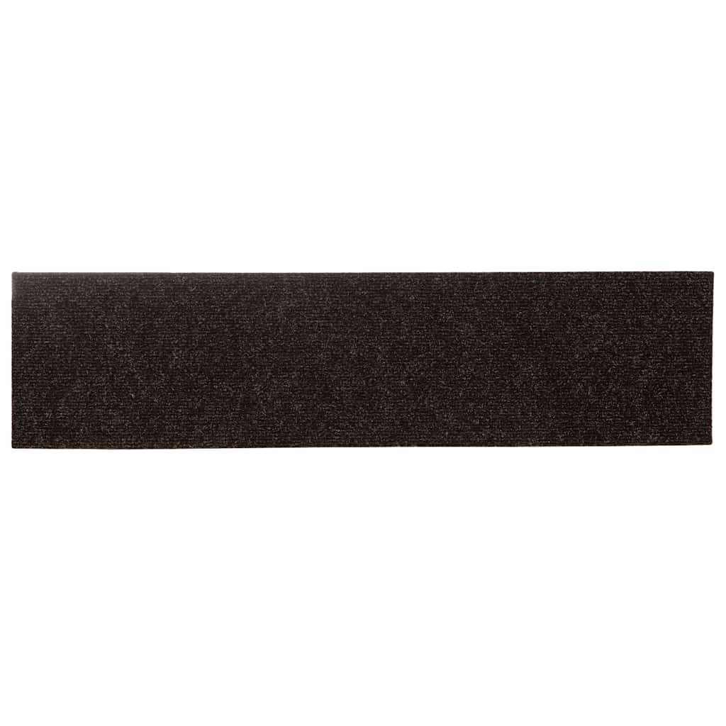 Tappeti Adesivi Rettangolari Scale 15 pz 76x20 cm Marrone Scuro cod mxl 69119
