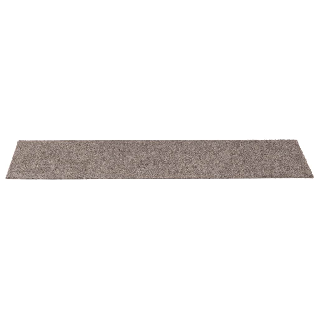 Tappeti Adesivi Rettangolari per Scale 15 pz 76x20 cm Crema 326933