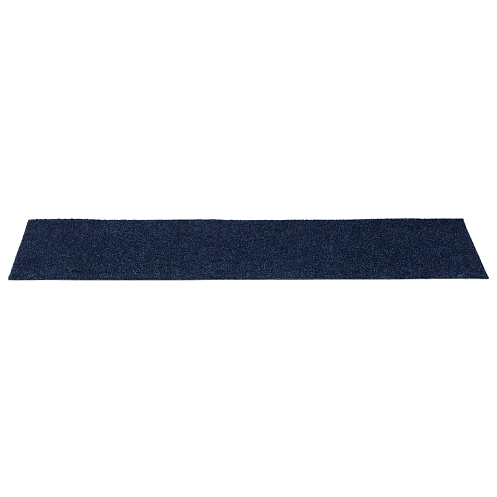 Tappeti Adesivi Rettangolari per Scale 15 pz 76x20 cm Blu 326934