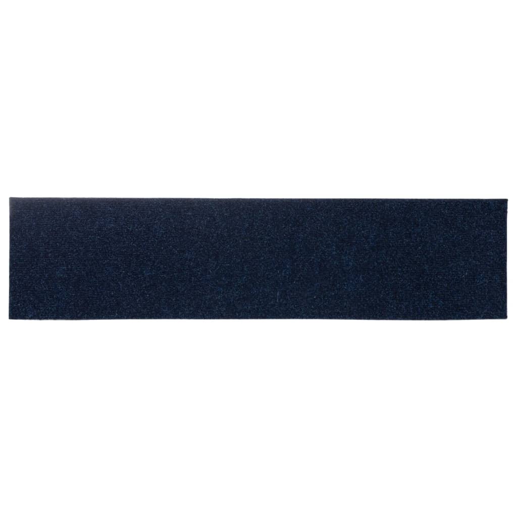 Tappeti Adesivi Rettangolari per Scale 15 pz 76x20 cm Blu 326934