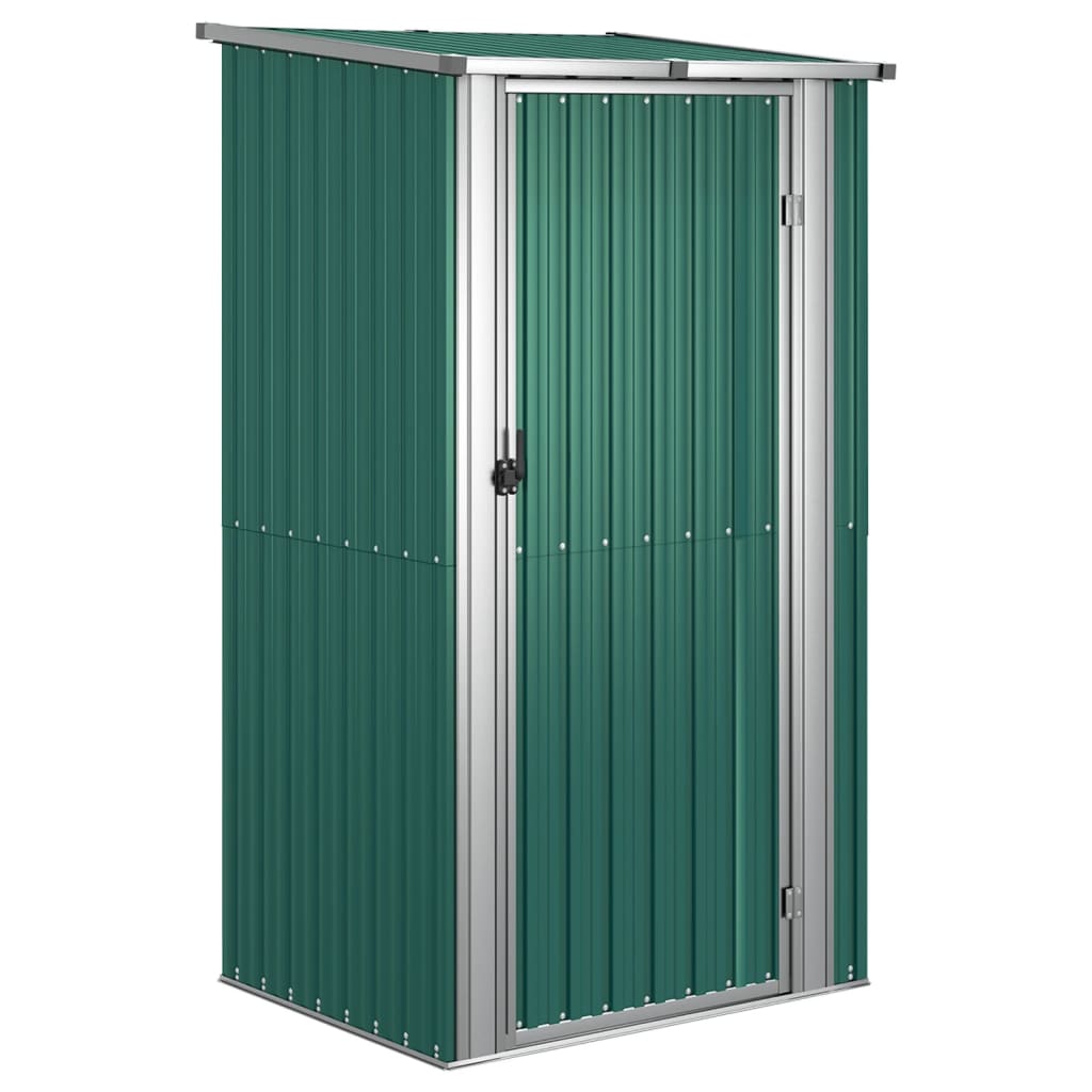 Casetta da giardino verde 118,5x97x209,5 cm in acciaio zincato 150899