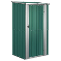 Casetta da giardino verde 118,5x97x209,5 cm in acciaio zincato 150899