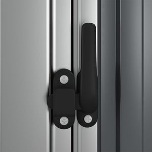 Capanno da Giardino-Casetta da Giardino Grigio 118,5x97x209,5 cm in Acciaio Zincato