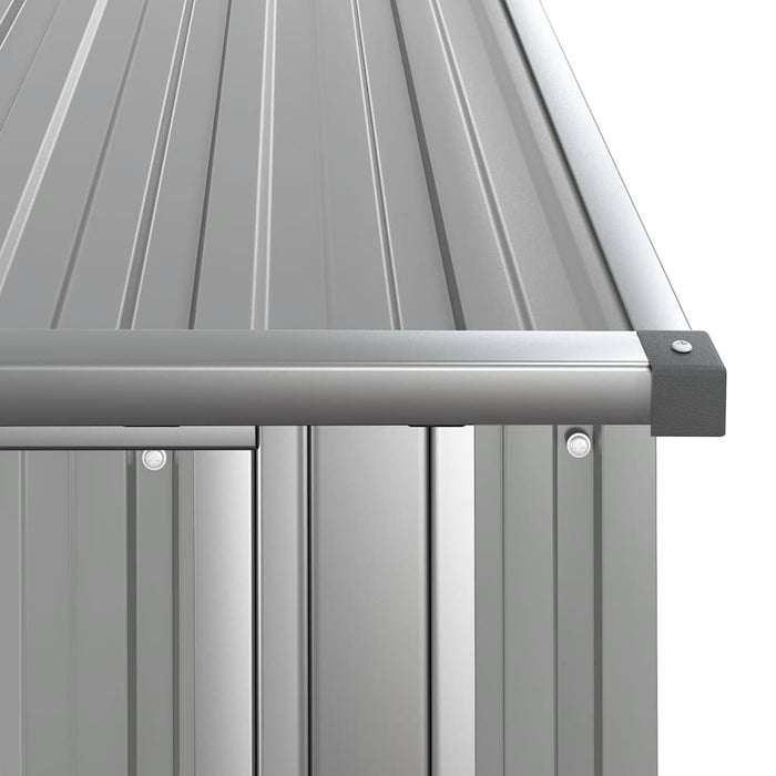 Capanno da Giardino-Casetta da Giardino Grigio 118,5x97x209,5 cm in Acciaio Zincato