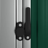 Casetta da giardino-Capanno da Giardino verde 180,5x97x209,5 cm in acciaio zincato