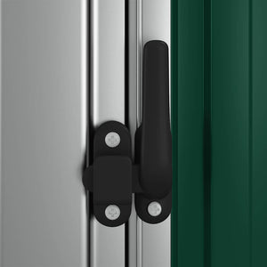 Casetta da giardino-Capanno da Giardino verde 180,5x97x209,5 cm in acciaio zincato