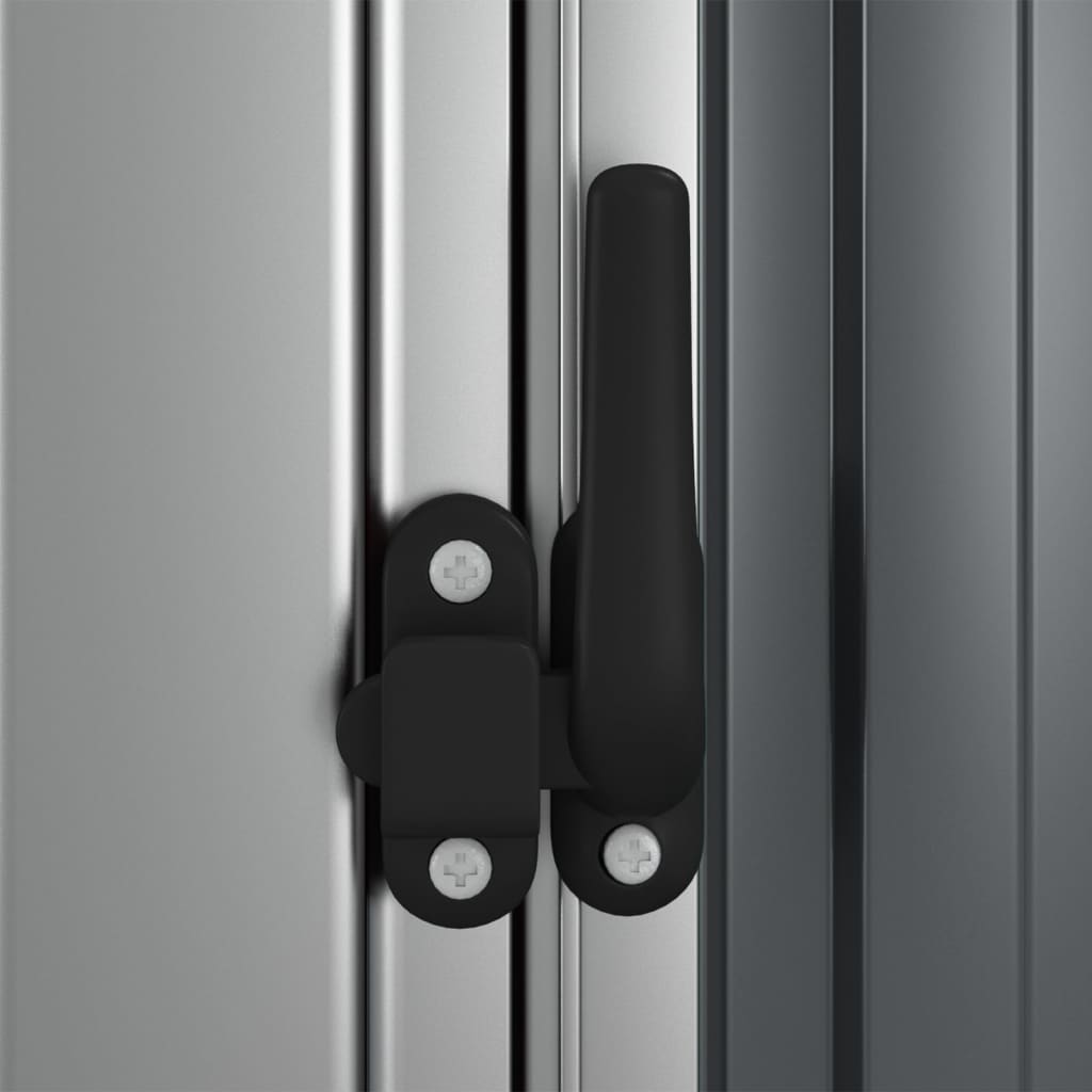 Capanno per Biciclette Grigio 180,5x97x209,5 cm Acciaio Zincato 150904