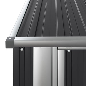 Casetta da giardino casetta per cabine casetta per riporre gli attrezzi casetta per esterni robusta 180,5 x 97 x 209,5 cm acciaio zincato antracite 02_0022182