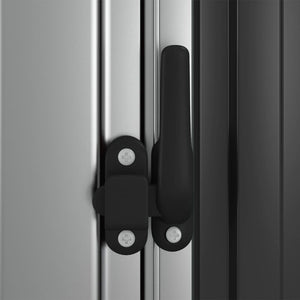 Casetta da giardino casetta per cabine casetta per riporre gli attrezzi casetta per esterni robusta 180,5 x 97 x 209,5 cm acciaio zincato antracite 02_0022182