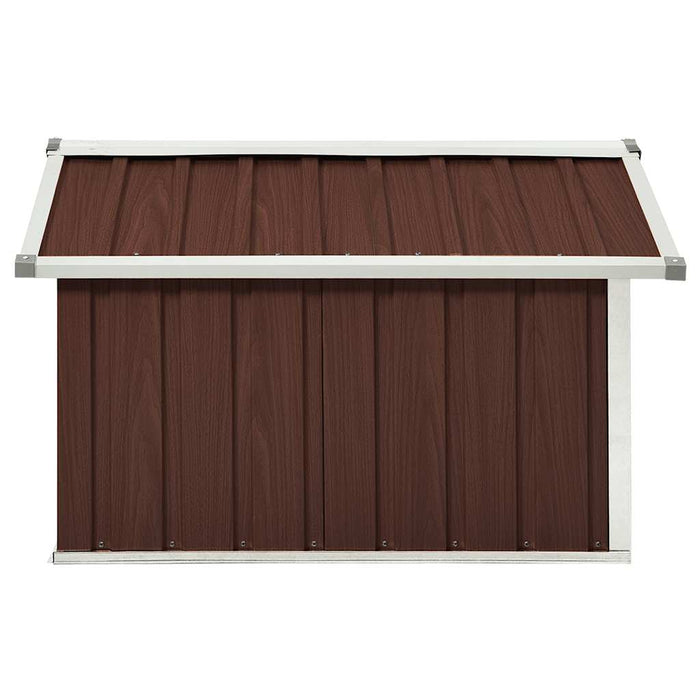 Capanno per Robot Tosaerba 92x97x63 cm Acciaio Zincato Marrone 150910