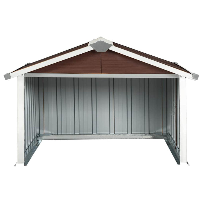 Capanno per Robot Tosaerba 92x97x63 cm Acciaio Zincato Marrone cod mxl 42887