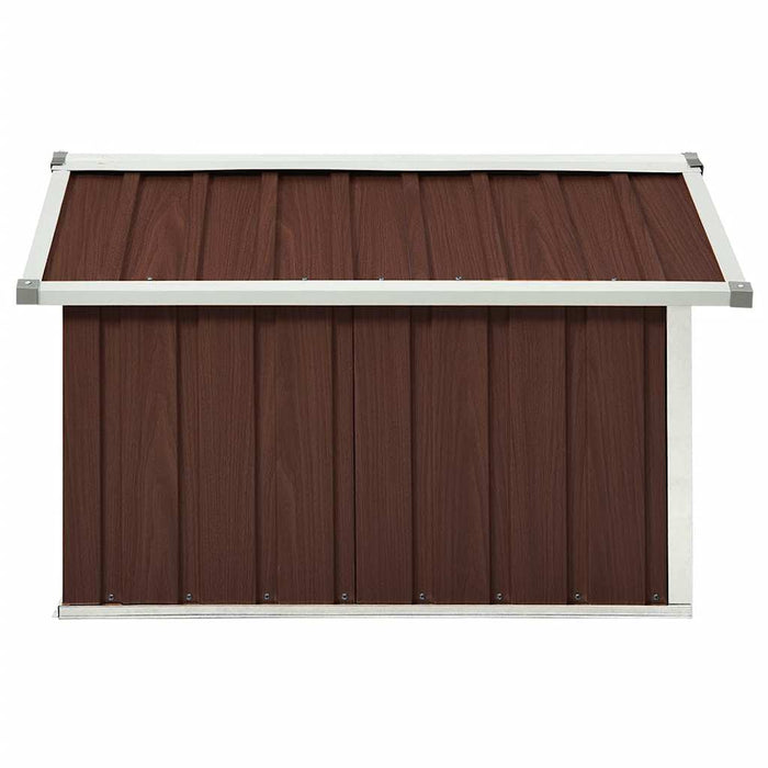 Capanno per Robot Tosaerba 92x97x63 cm Acciaio Zincato Marrone cod mxl 42887