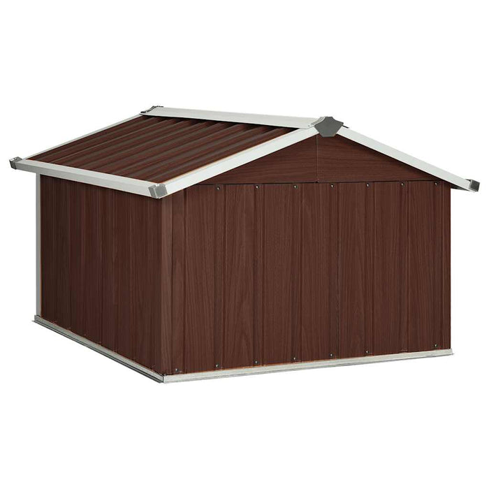 Capanno per Robot Tosaerba 92x97x63 cm Acciaio Zincato Marrone 150910