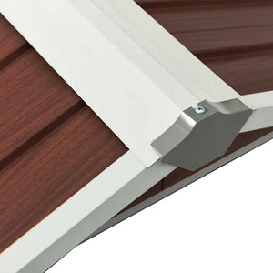 Capanno per Robot Tosaerba 92x97x63 cm Acciaio Zincato Marrone cod mxl 42887