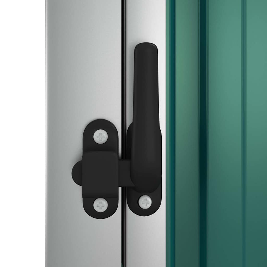 Capanno per Attrezzi-Casetta da Giardino Verde 88x89x161 cm in Acciaio Zincato