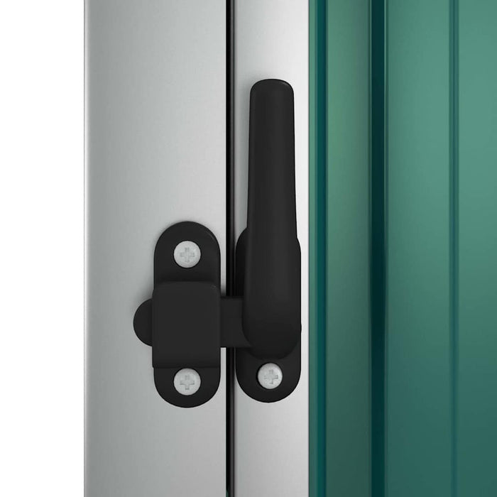 Capanno per Attrezzi-Casetta da Giardino Verde 88x89x161 cm in Acciaio Zincato