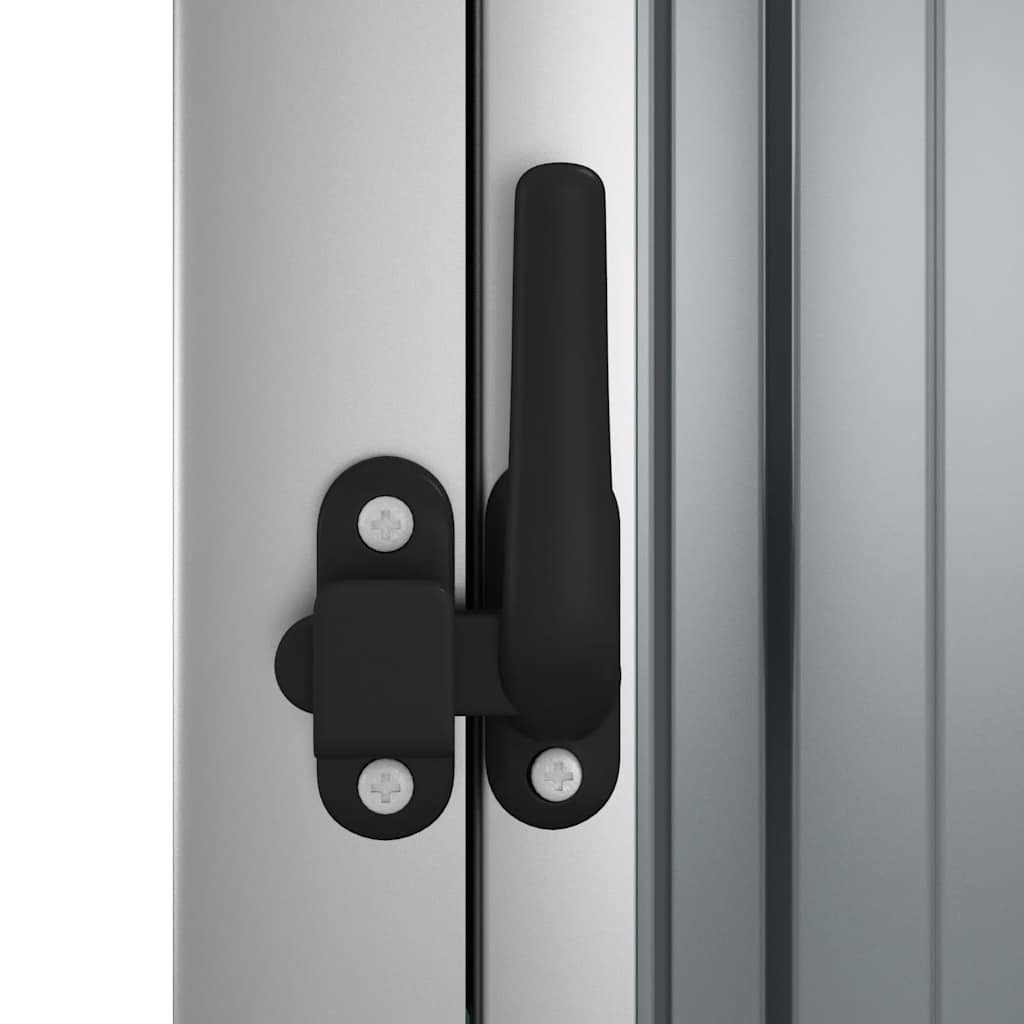 Capanno per Attrezzi-Casetta da Giardino Grigio 88x89x161 cm in Acciaio Zincato