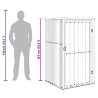 Capanno per Attrezzi Antracite 88x89x161 cm Acciaio Zincato 316207