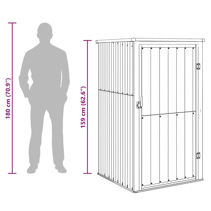 Capanno per Attrezzi Antracite 88x89x161 cm Acciaio Zincato 316207