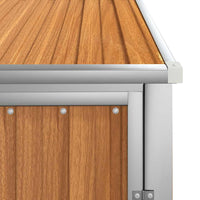 Capanno per Attrezzi-Casetta da Giardino Marrone 88x89x161 cm in Acciaio Zincato