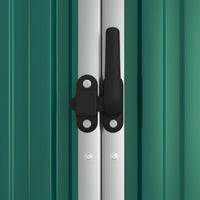 Casetta da giardino casetta per capanni casetta per ripostigli casetta per attrezzi da esterno robusta 161 x 89 x 161 cm acciaio zincato verde 02_0022429