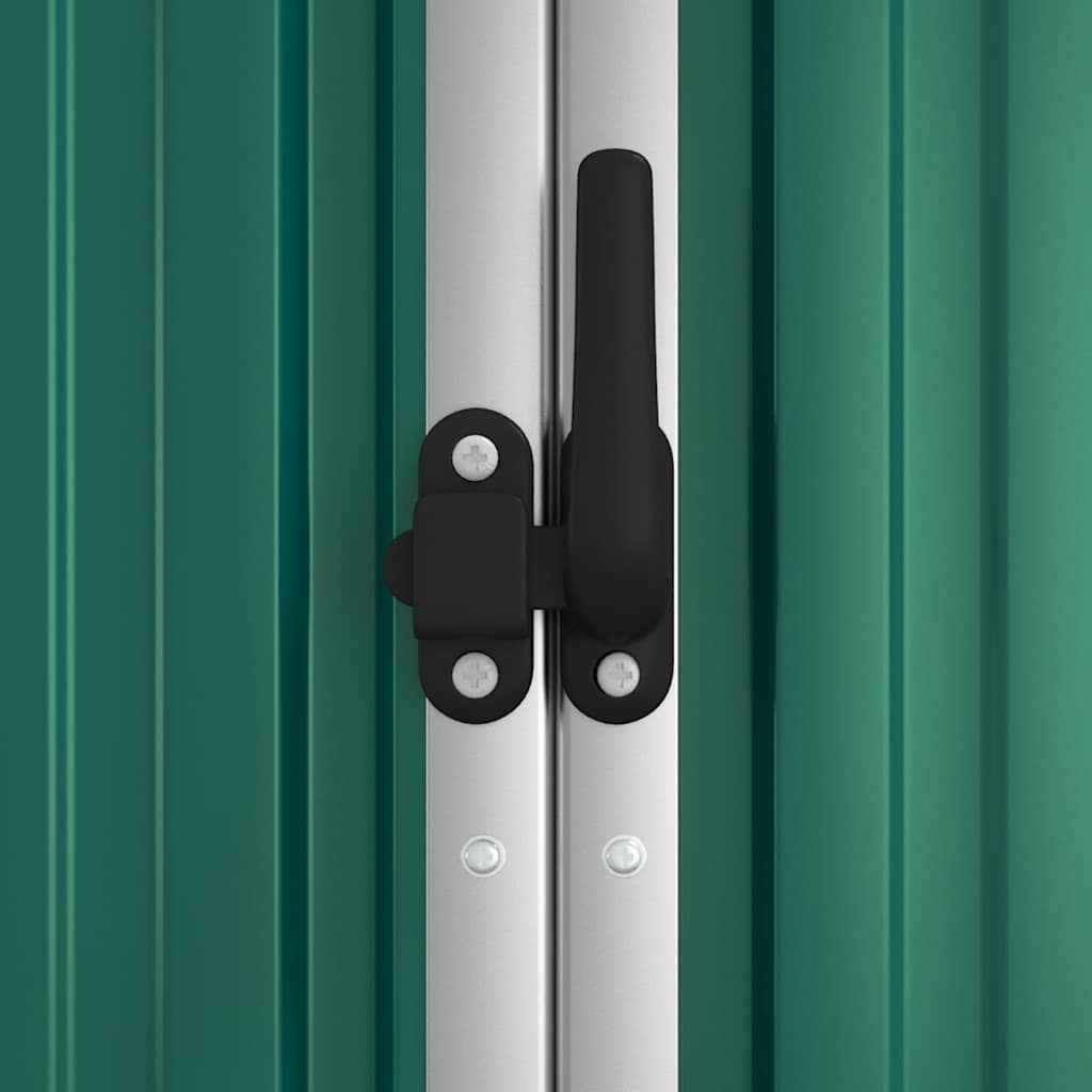 Capanno per Attrezzi-Casetta da Giardino Verde 161x89x161 cm in Acciaio Zincato