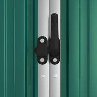 Capanno per Attrezzi-Casetta da Giardino Verde 161x89x161 cm in Acciaio Zincato