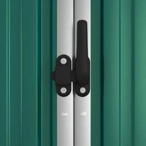 Capanno per Attrezzi-Casetta da Giardino Verde 161x89x161 cm in Acciaio Zincato