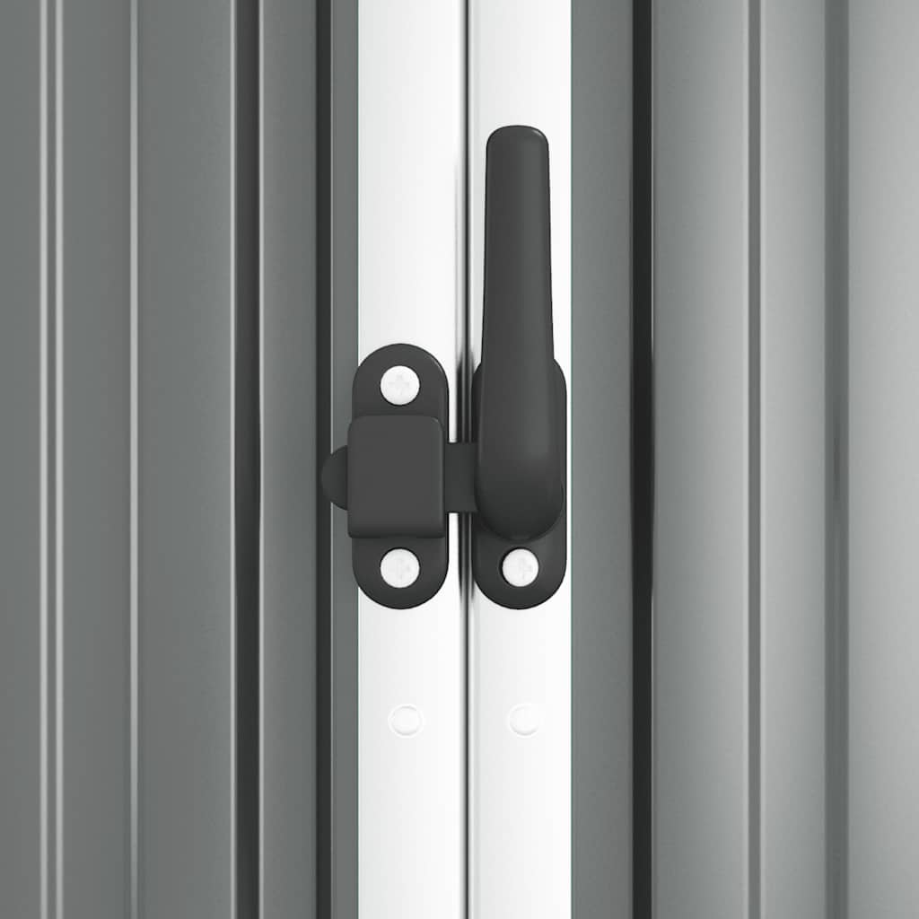 Capanno per Attrezzi-Casetta da Giardino Grigio 161x89x161 cm in Acciaio Zincato